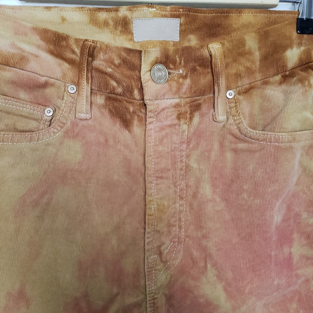 Mother Denim High Waisted Looked Corduroy Tie Dye Sz 24 - Picture 3 of 6